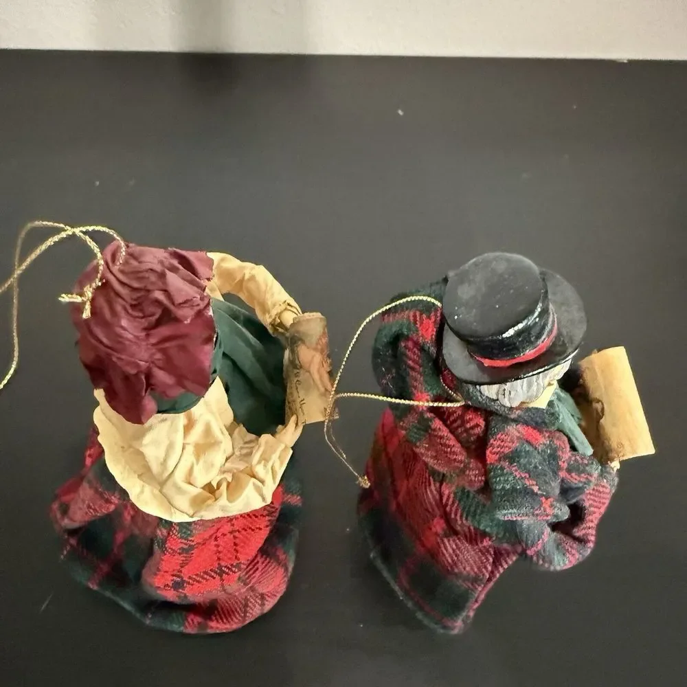 Vintage‎ SANTA'S WORLD Kurt Adler CAROLER FAMILY Paper Mache Dolls Christmas